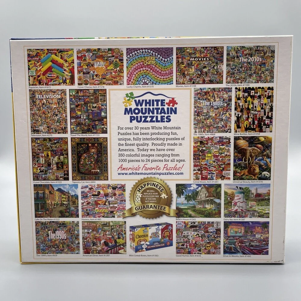 White Mountain Jigsaw 1000 Piece Puzzle G CEREAL BOXES #1261A COMPLETE